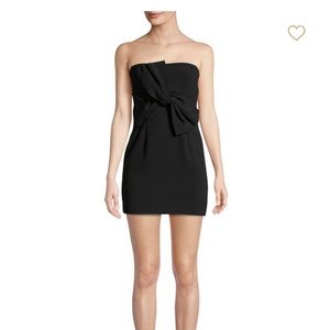 Black Araya Strapless Bow Cocktail Dress